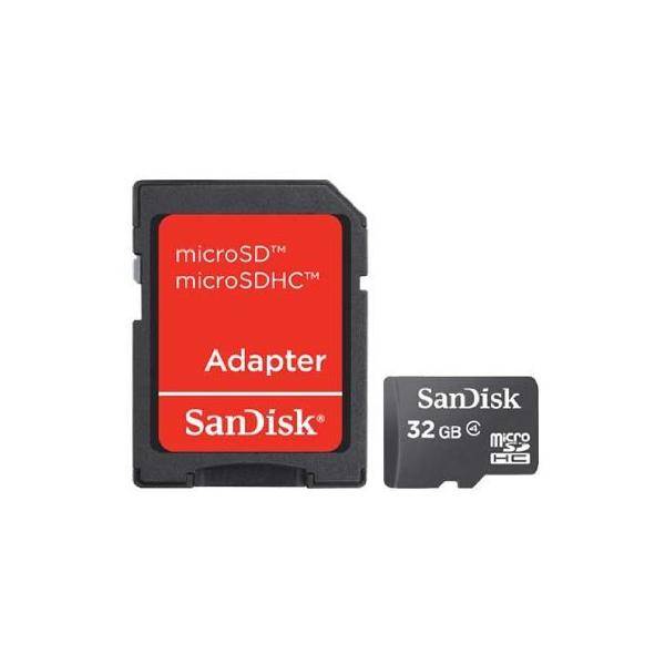 SanDisk Flash-Speicherkarte - 32 GB - Class 4microSDHC - Schwarz
