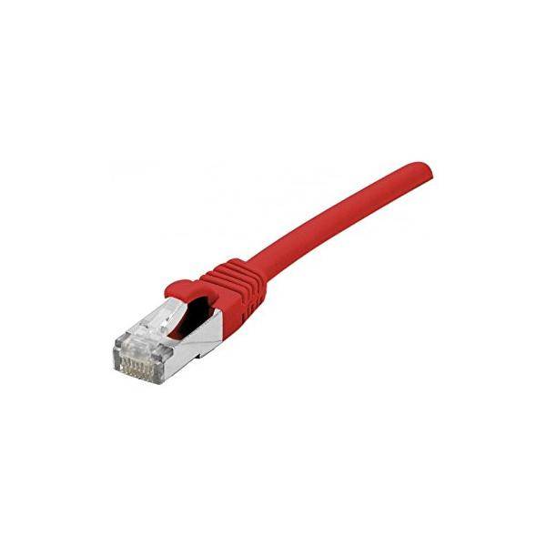 Patchkabel Cat. 6A, S/FTP (PiMF), halogenfrei, mit Rastnasenschutz, rot, 7,5 m