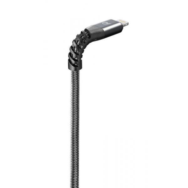 cellularline Kabel USB-A/Lightning TETRACABMFI1MK 1,2m sw