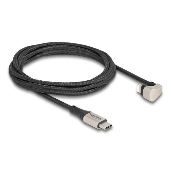 Delock Lightning-Kabel - Lightning männlich gewinkelt zu 24 pin USB-C männlich