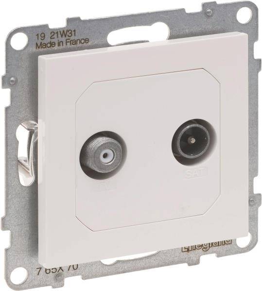Legrand SEANO Einzeldose TV-SAT f 765170 2 Kabel u.HD-TV in der Farbe sw 5 (765170)