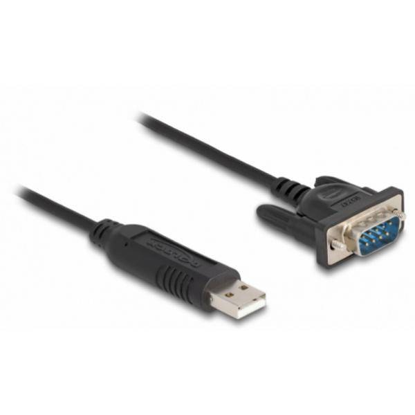 Delock USB 2.0 zu Seriell RS-232 Adapter mit kompaktem seriellen Steckergehäuse 50 cm