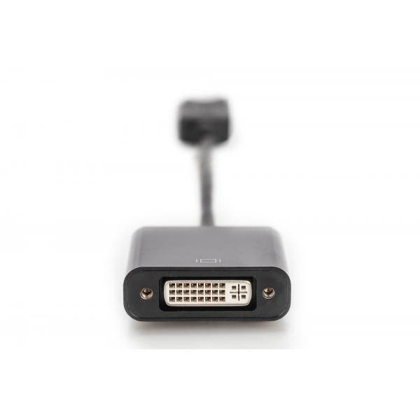 Digitus AK-340409-001-S DisplayPort / DVI Adapter [1x DisplayPort Stecker - 1x DVI-Buchse 24+5pol.] Schwarz 15.00 cm