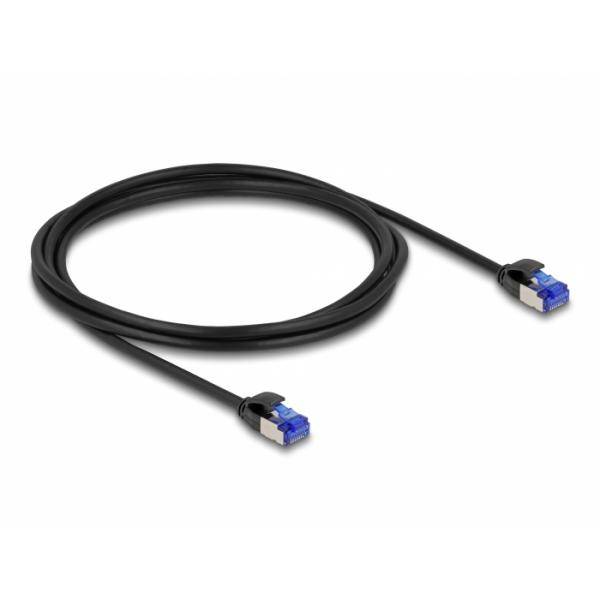 DELOCK RJ45 Netzwerkkabel Cat.6A S/FTP Slim 2m schwarz