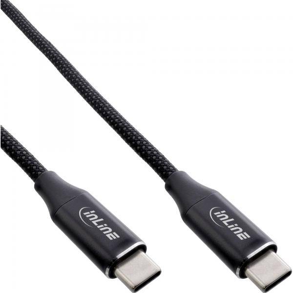 INLINE - Magnetic USB-C Kabel - USB-C Stecker/Stecker - 100W - schwarz - 2m