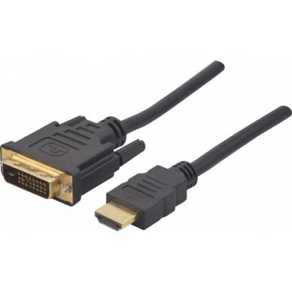 HDMI an DVI-D Kabel, HDMI St. / DVI-D St., 2,0 m