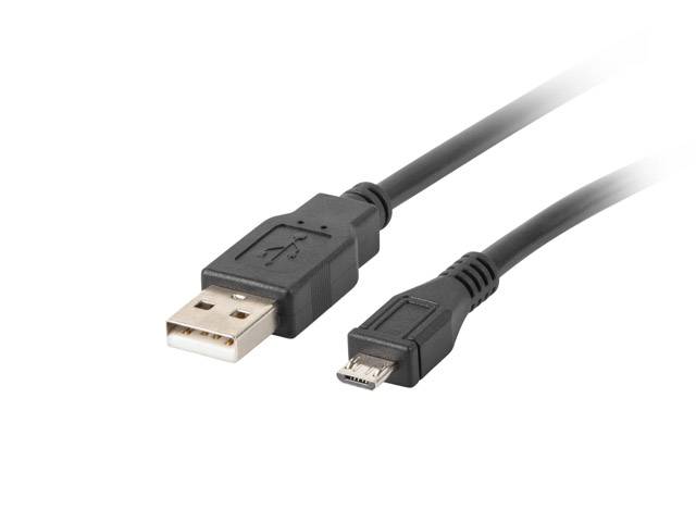 Lanberg CA-USBM-10CC-0018-BK, 1,8 m, Micro-USB B, USB A, USB 2.0, 480 Mbit/s, Schwarz