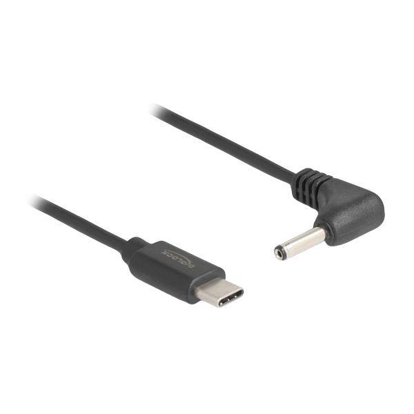 Delock USB Type-C Stromkabel zu DC 3,5 x 1,35 mm Stecker gewinkelt 1,5 m - 1,5 m - USB C - 3.5 x 1.35 m