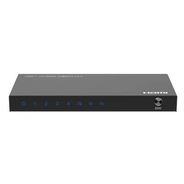 MicroConnect 4Ka60Hz HDMI Splitter 1x4 4 4 4Stahl - Schwarz