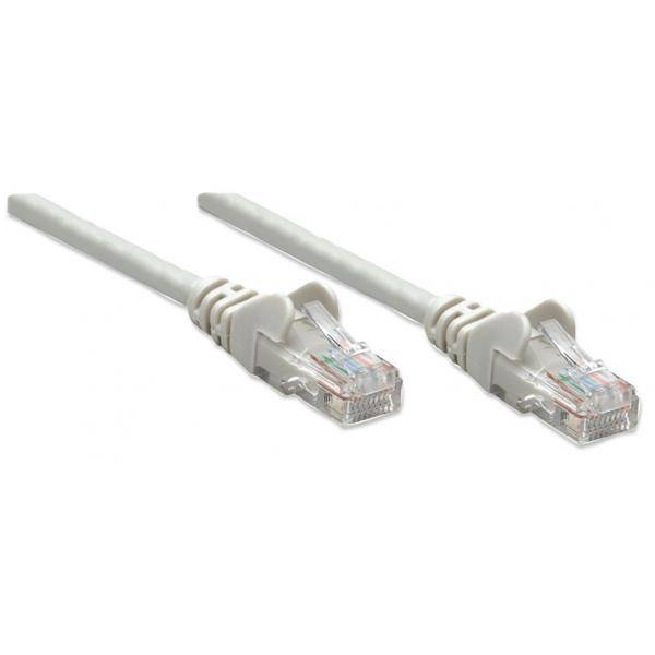 Intellinet 345033 RJ45 Netzwerkkabel, Patchkabel CAT 5e U/UTP 20.00 m Grau 1 St.
