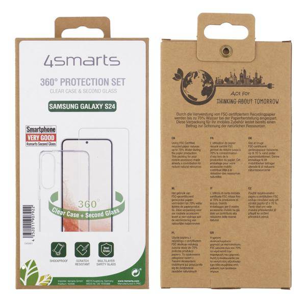 4smarts 360° Protection Set für Samsung Galaxy S24 - (Schutz-)hülle