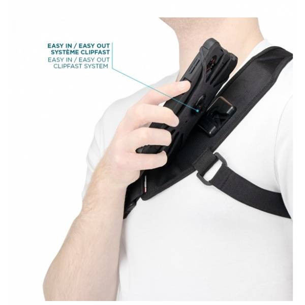 Mobilis Chest Strap ClipFast Univ.Silicon Holder HHD 5-7 Multimedia-Technik ZubehörTaschen