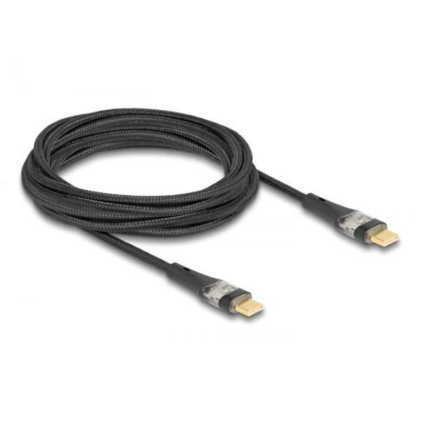 Delock USB 2.0 Schnellladekabel Type-C Stecker zu transparent PD 3.0 100 W 3 - 3