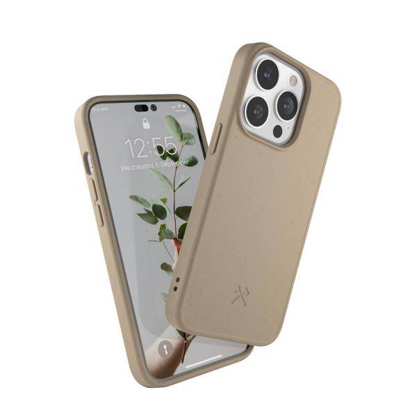 Woodcessories Back Cover Bio Case MagSafe iPhone 14 Pro Max Taupe - 6,7" - Beige