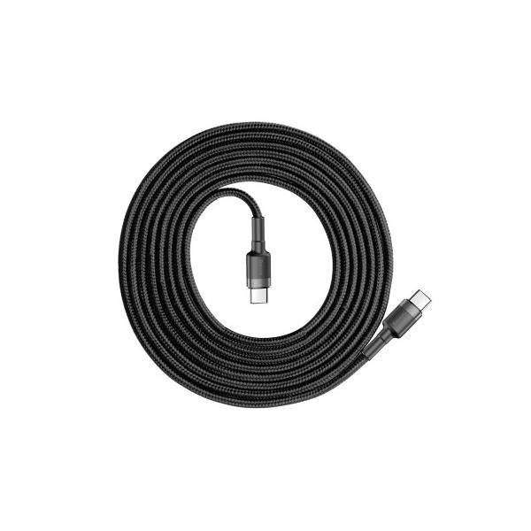 Baseus Schnell-Ladekabel USB-C PD 2.0 QC 3.0 60W 2m schwarz-grau