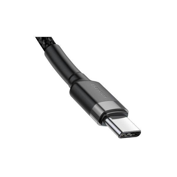 Baseus Schnell-Ladekabel USB-C PD 2.0 QC 3.0 60W 2m schwarz-grau