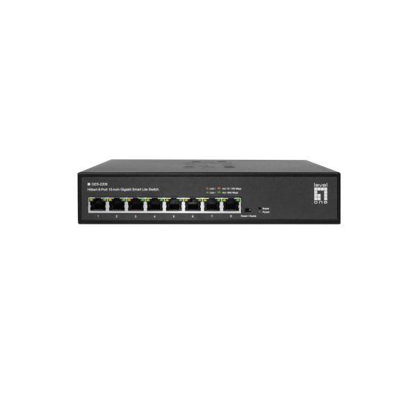 LevelOne Switch 8x GE GES-2208 Hilbert 10" - 1 Gbps - 8-Port