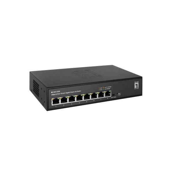 LevelOne Switch 8x GE GES-2208 Hilbert 10" - 1 Gbps - 8-Port