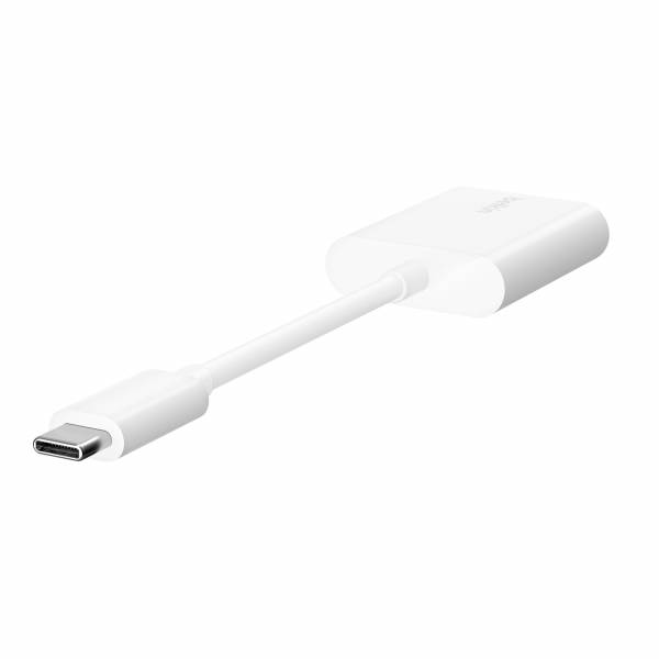 Belkin Connect Audio + Charge - USB-C auf USB-C Kopfhörer-/Ladeadapter - 24 pin USB-C männlich zu 24 pin USB-C weiblich