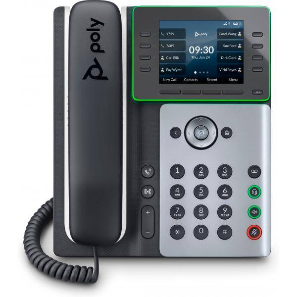 HP - Poly Edge E350 - VoIP-Telefon mit Rufnummernanzeige/Anklopffunktion