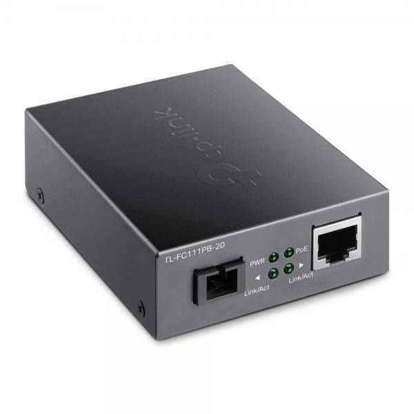 TP-Link TL-FC111PB-20 V2 - Medienkonverter - 100Mb LAN - 10Base-T, 100Base-TX, WDM - SC Single-Modus / RJ-45 - bis zu 20
