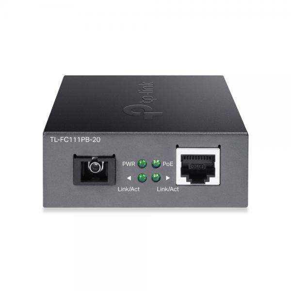 TP-Link TL-FC111PB-20 V2 - Medienkonverter - 100Mb LAN - 10Base-T, 100Base-TX, WDM - SC Single-Modus / RJ-45 - bis zu 20