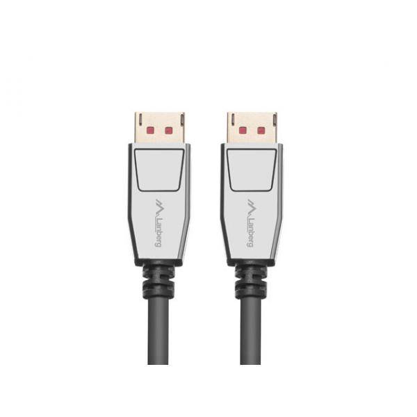 LANBERG Displayport M/M 20 PIN V1.4 Kabel 1,8m 8K 60Hz sw Multimedia-Technik Displayport-Kabel