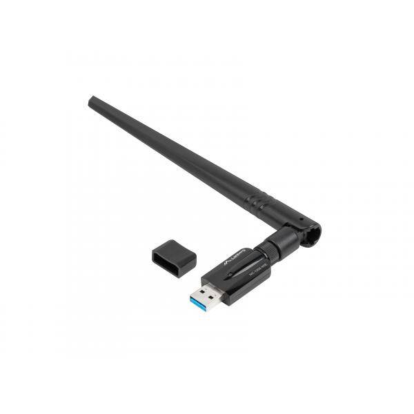 Lanberg NC-1200-WIE - Eingebaut - Kabellos - USB - WLAN - 1200 Mbit/s - Schwarz