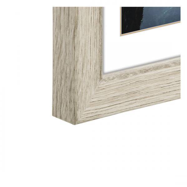 Hama Oslo, Einzelbilderrahmen, Glas, MDF-Platten, Grau, Kiefer, Tisch, Wand, 13 x 18 cm, Nachdenklich