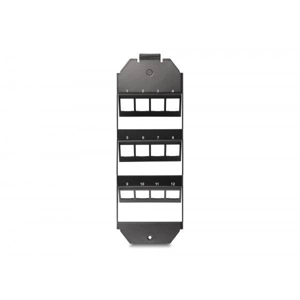 Delock Keystone Halterung 12 Port für Bodentank