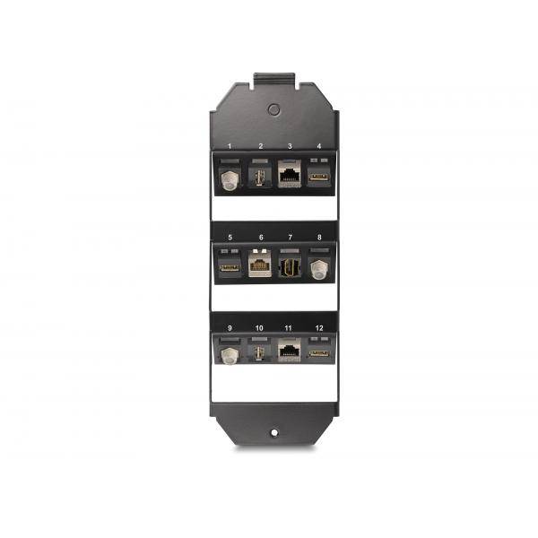 Delock Keystone Halterung 12 Port für Bodentank