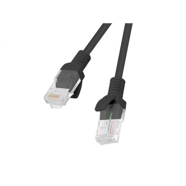 LANBERG Patchkabel CAT.5E UTP 1,0m Fluke Zertifikat schwarz Multimedia-Technik Cat5 Kabel Netzwerk