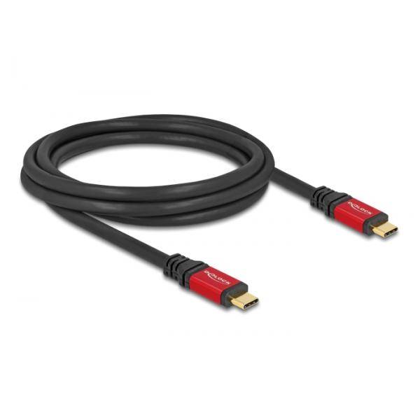 Delock USB 5 Gbps Kabel Type-C Stecker zu PD 3.0 100 W E-Marker 2 m rot - 2 m -