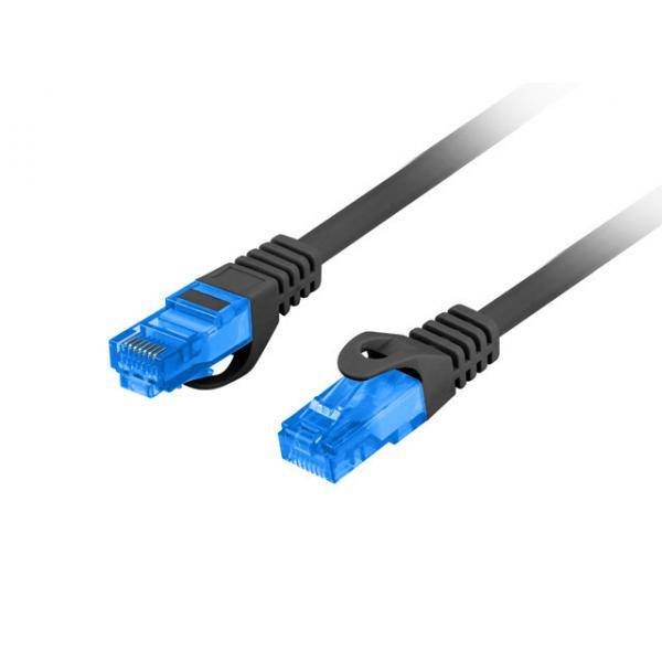 LANBERG Patchkabel CAT.6A S/FTP LSZH CCA 1,0m Fluke Zert. sw Multimedia-Technik Cat6 Kabel Netzwerk