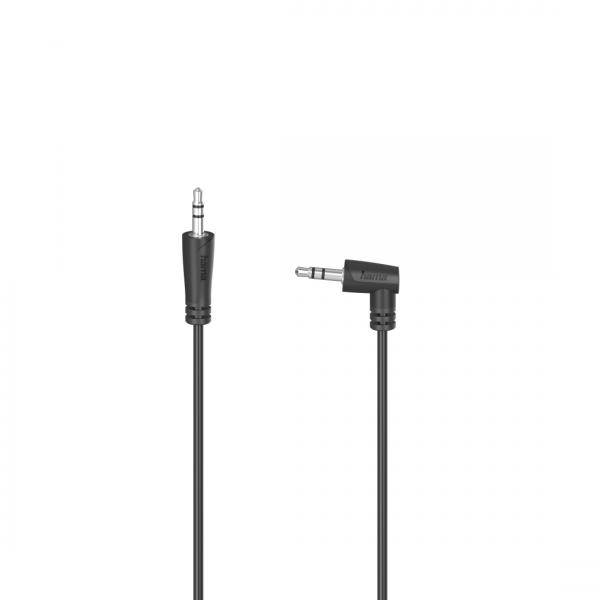 hama 00200723 Audio-Kabel, 3,5-mm-Klinken-St. 90° - 3,5-mm-Klinken-St., Stereo, 1,5 m