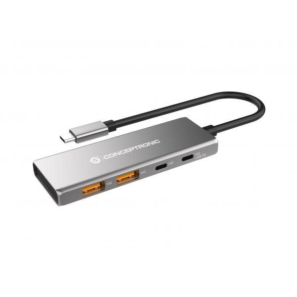 Conceptronic HUBBIES15G - USB 3.2 Gen 2 (3.1 Gen 2) Type-C - USB 3.2 Gen 2 (3.1