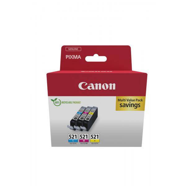 Canon CLI-521 C/M/Y Multi pack - 3er-Pack - 9 ml