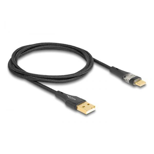 Delock USB 2.0 Kabel Typ-A Stecker zu Type-C mit Schnellladefunktion 60 W - Kabe