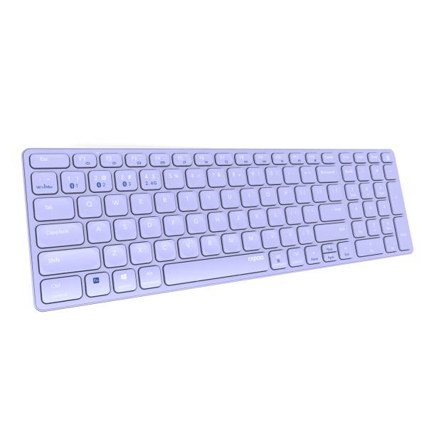 Rapoo - 215396 Kabellose Multi-Mode-Tastatur E9700M, Lila, QWERTZ