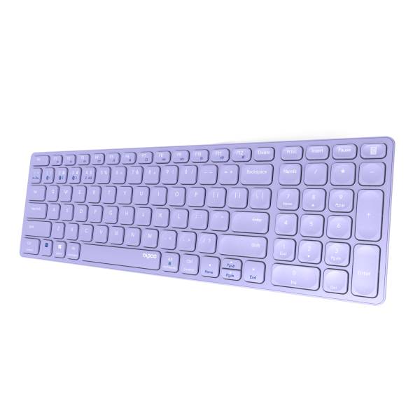 Rapoo E9700M - Kabellos - RF Wireless + Bluetooth - QWERTZ - Lila