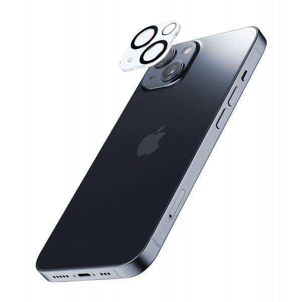 Cellularline Camera Lens Protection Kameraschutzglas Passend für Handy-Modell: iPhone 15, iPhone 15 Plus 1 St.
