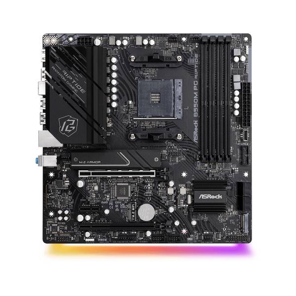 ASRock B550M PG Riptide Mainboard Sockel (PC) AMD AM4 Formfaktor (Details) Micro-ATX Mainboard-Chipsatz AMD® B550