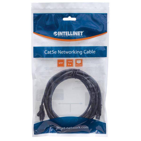 Intellinet 342100 RJ45 Netzwerkkabel, Patchkabel CAT 6 U/UTP 15.00 m Schwarz 1 St.