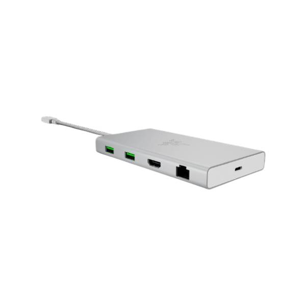 RAZER USB-C® Dockingstation USB-C Dock - Mercury Edition Passend für Marke Dockingstations: Universal USB-C® Power Delivery, integrierter Kartenl
