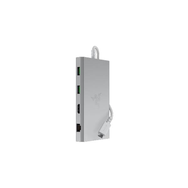 RAZER USB-C® Dockingstation USB-C Dock - Mercury Edition Passend für Marke Dockingstations: Universal USB-C® Power Delivery, integrierter Kartenl