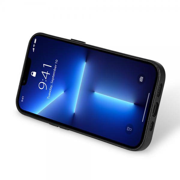 nevox StyleShell Pro - iPhone 15 Pro 6.1" - Echt Leder - kompatibel mit MagSafe