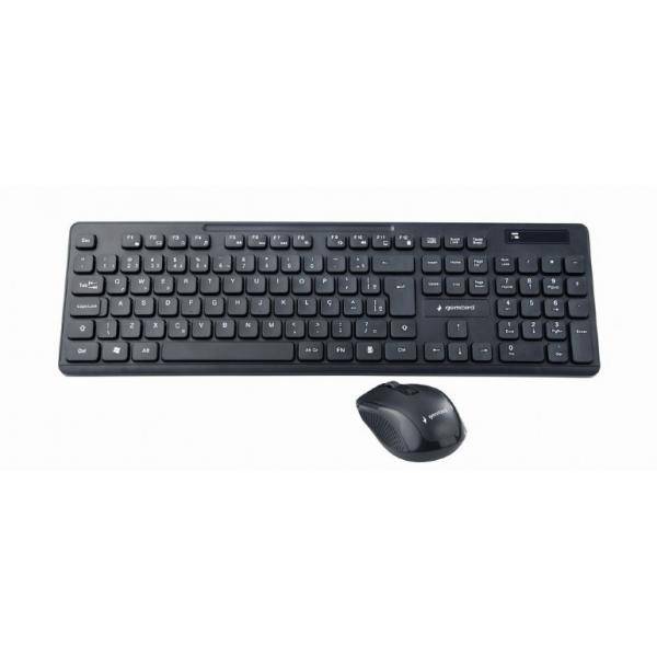 gembird Kabelloses Desktop-Set schwarz US-Layout