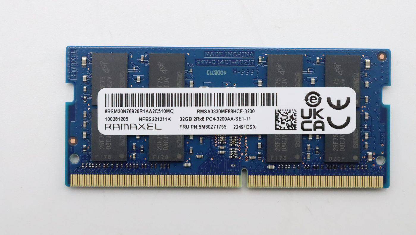 Lenovo Ramaxel - DDR4 - Modul - 32 GB - SO DIMM 260-PIN3200 MT/s - FRU