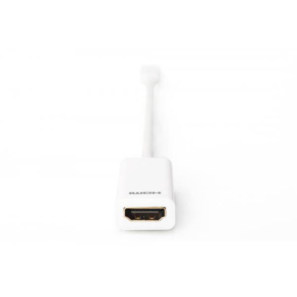 Digitus AK-340404-001-W DisplayPort / HDMI Adapter [1x Mini-DisplayPort Stecker - 1x HDMI-Buchse] Weiß 15.00 cm