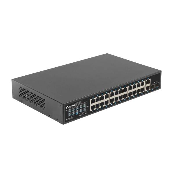 LANBERG Switch 24-Port 1GB PoE+/2xGB 2xSFP Rack 19" 250W